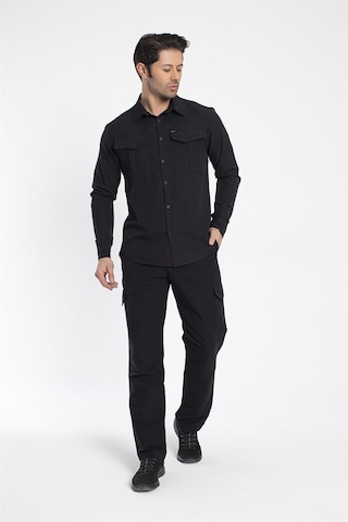 Crozwise Outdoor - Erkek Siyah Spor Gömlek - 7132-10 Siyah