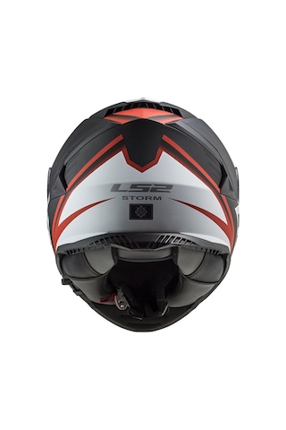 Ls2 Storm 2 Nerve Fullface Motosiklet Kaskı Mat Siyah - Kırmızı