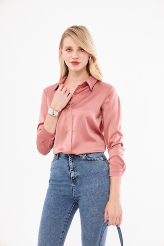 Klasik Saten Gömlek Gül Kurusu GÜL KURUSU