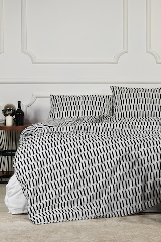 Elart Carlos Nevresim Takımı Tek Kişilik %100 Pamuk Ranforce Lastikli Çarşaf 160x220 Cm Siyah Siyah