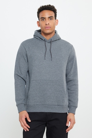 AC&Co / Altınyıldız Classics Erkek Antrasit Melanj Standart Fit Normal Kesim Kapüşonlu Kanguru Cepli Pamuklu Sweatshirt Antrasit
