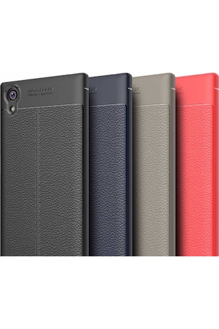 Sony Xperia Xa1 Plus Kılıf Zore Niss Silikon Kapak Gri