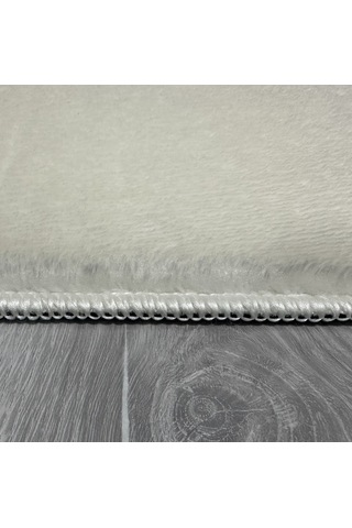 Simirna Ponpon Saçaklı Peluş Yıkanabilir Kaymaz Banyo Paspası 2'li Klozet Takımı Krem Krem