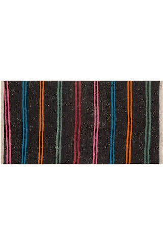 Yeşil Turuncu Rengi Keçi Kılı Malatya Kilim