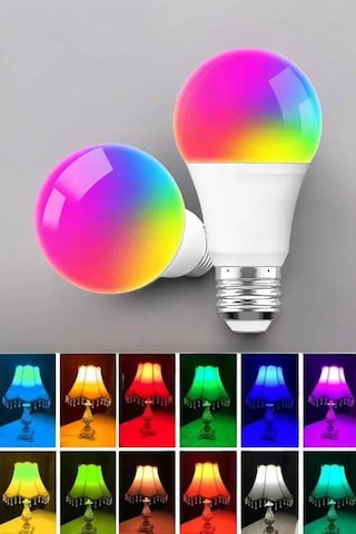 Led Ampul Dostu Rgb Işıklı 100w Led Işık