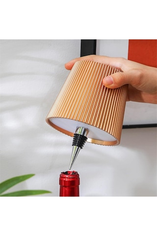 Xurunkeji Led Şarap Şişesi Kablosuz Şişe Abajuru Likör Şişeleri İçin 3 Renkli Kademesiz Kısılabilir Şarap Şişesi Işıkları Barlar İçin Altın