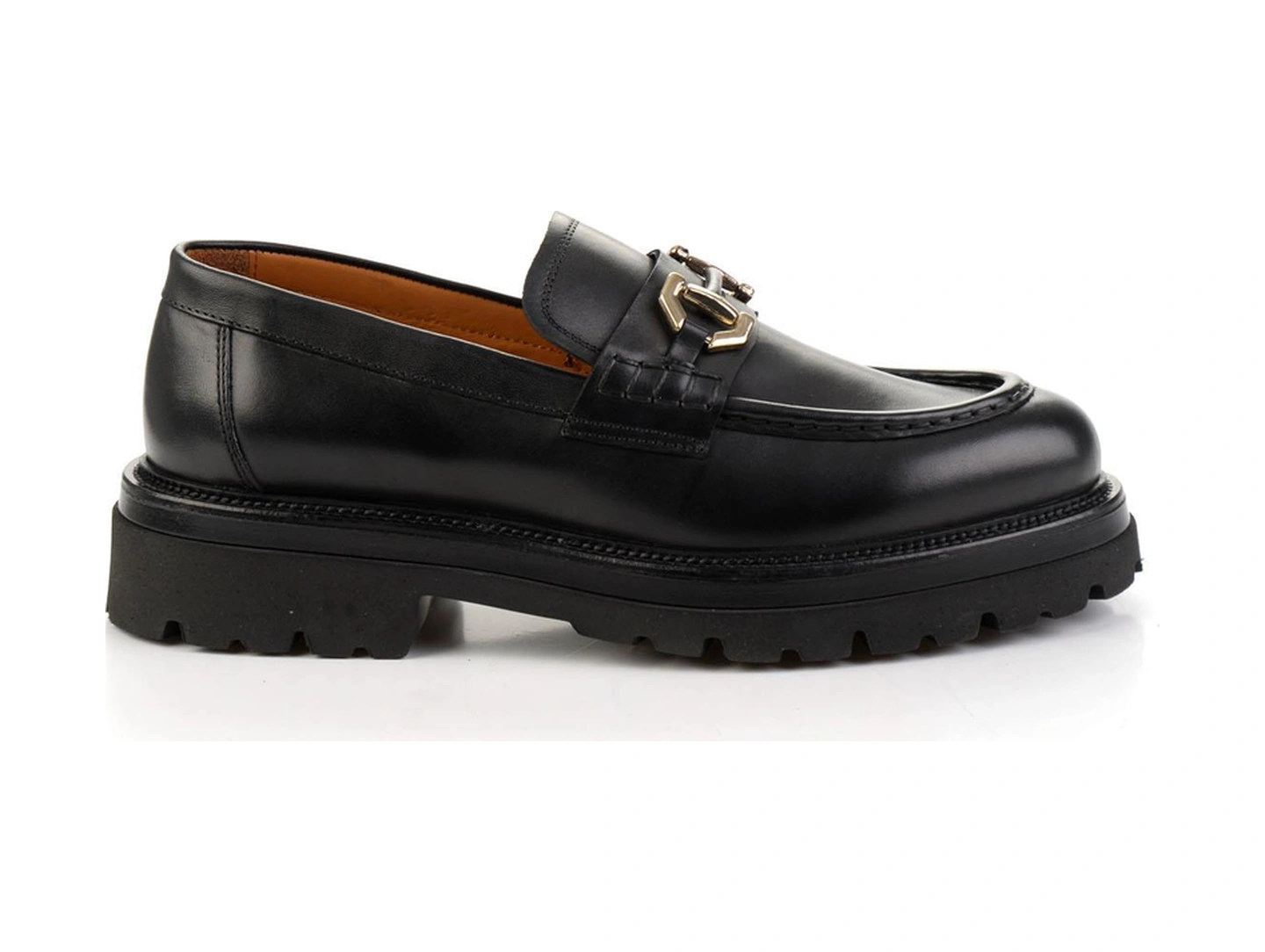 Bambi Siyah Hakiki Deri Erkek Loafer Ayakkabı E01901149441 Siyah
