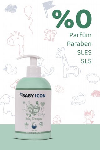 Baby Icon Organik Vegan Saç Ve Vücut Bebek Şampuanı