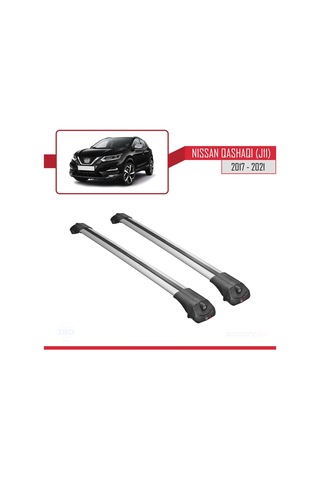 Nissan Qashqai 2017-2021 Arası İle Uyumlu Ace-1 Ara Atkı Tavan Barı Gri