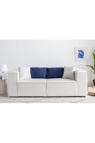 Nova 2 Modül Modüler Koltuk & Kanepe Takımı Beyaz