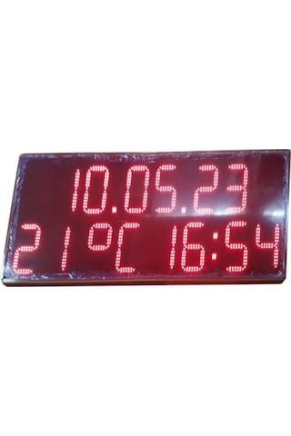 SANEC Dijital Saat, Derece Ve Tarih Tabelası Kasa Ölçüsü: 100x50 Cm