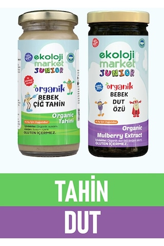 Ekoloji Market Organik Çiğ Tahin 230 G + Organik Dut Özü 290 G