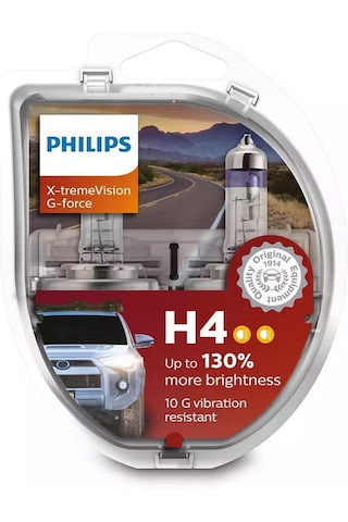 Phılıps X-treme Vision G-force H4 Otomobil Far Ampulü 12342xvgs2