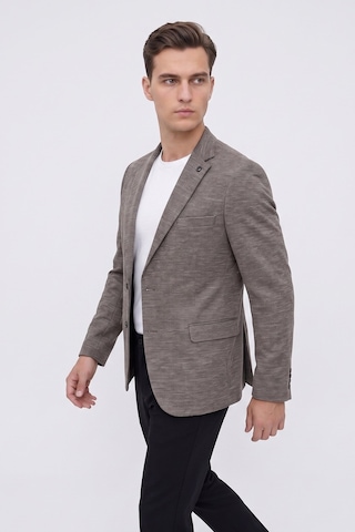 Plus Scorpion Erkek Esnek Kumaş Slim Fit Blazer Ceket Günlük & Ofis Şıklığı Kahverengi