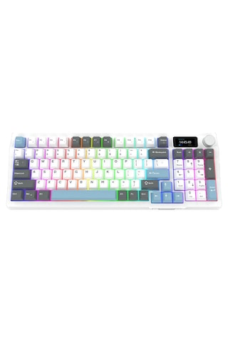 Aqırys Atrıa White %95 Aqirys White Linear Switch Hotswap Rgb İngilizce Mekanik Gaming Klavye