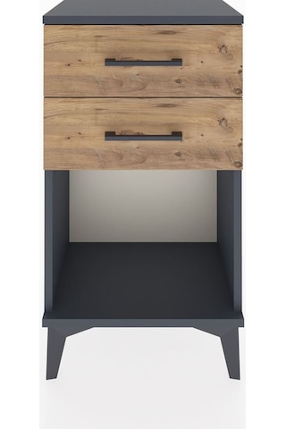 Arges Komodin 2 Çekmeceli 44x30x80 Antrasit-çam Antrasit