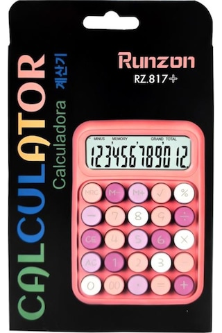 Runzon Renkli Elektronik Hesap Makinesi Yeşil Rz817 Yeşil