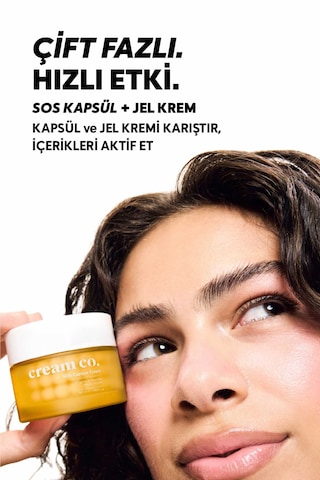 Cream Co. Leke Karşıtı Cilt Tonu Eşitleyici C Vitamini içeren Nemlendirici Kapsül Yüz Kremi 50 ML