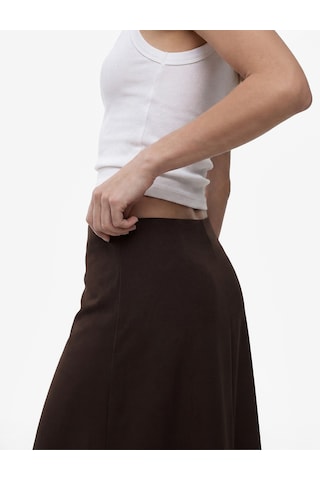 Koton Modal Kumaş Midi Etek Kahverengi 6sak10151ek Kahve