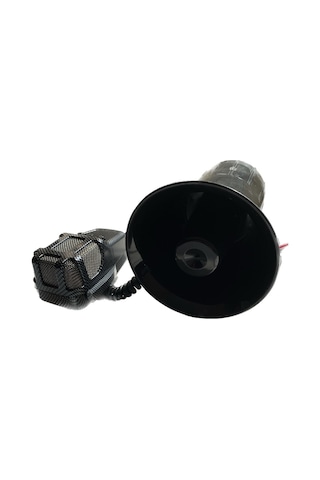 Carub 3 Sesli Megafonlu Mikrofonlu Siren Karbon 12V 40W