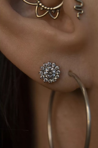 Dzirka Taşınabilir Labret Küpe Kulaştırma Burun Frenulum Piercingi Titanyum 244256801 Gri