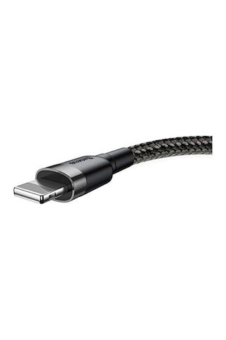 Cafule Serisi, 2.4 A Usb-a & Lightning Şarj Kablosu & Data Aktarım Kablosu, 1 Metre, Gri - Siyah