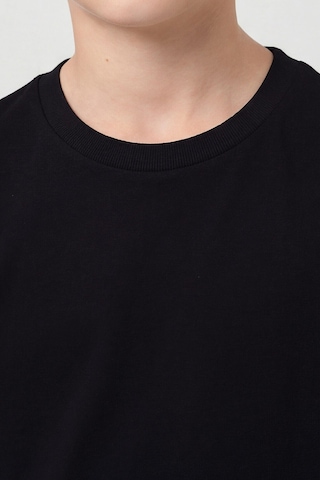 Siyah O Yaka Standart Fit Basic Unisex Çocuk T-shirt - 11328 Siyah