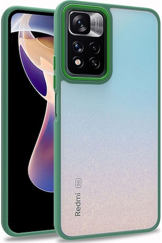 Xiaomi Poco M4 Pro 5g Kılıf Zore Flora Kapak Yeşil
