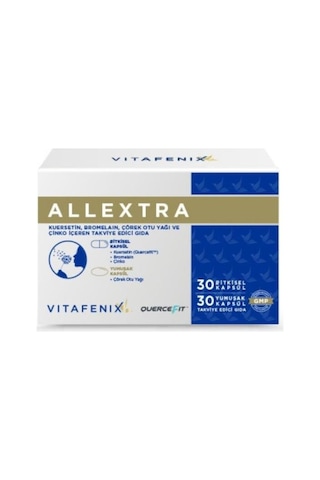 Vitafenix Allextra Kuersetin, Bromelain, Çörek Otu Yağı Ve Çinko Takviyesi 60 Kapsül - Skt:09/2027
