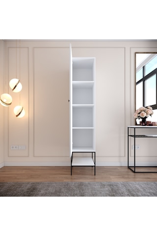 Pasific Home Martin 1 Kapaklı Gardırop Elbise Dolabı Parlak Beyaz