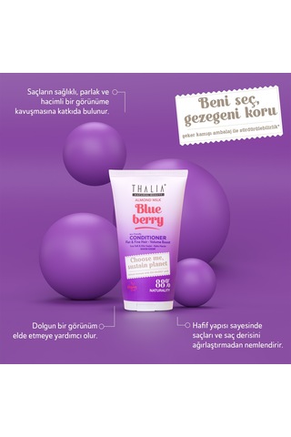 Thalia Badem Sütü & Yaban Mersini Özlü İnce Telli & Düz Saçlar İçin Bakım Kremi 150 ML