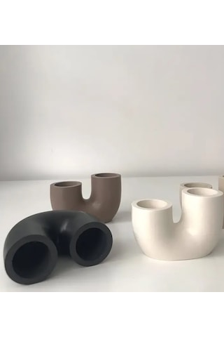 Dekoratif U Şamdan Mumluk Home Design