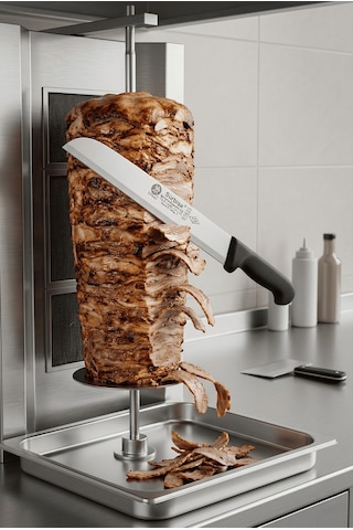Sürmene Döner Bıçağı Kaşar Ve Kavurma Bıçak Paslanmaz Çelik 48 Cm Dönerci Bıçağı Sürbisa 61633