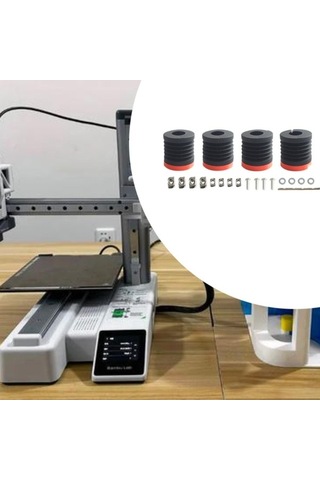 Trendooze Homyl 4 Adet Anti Titreşim Ayak Pedleri, Renkli Baskılı Parçalar