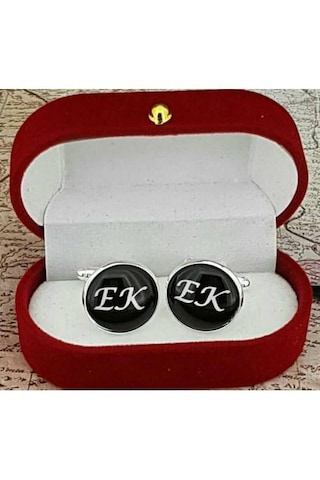 Damatlık Harfli Kol Düğmesi Kişi Özel Harfli Koldüğmesi