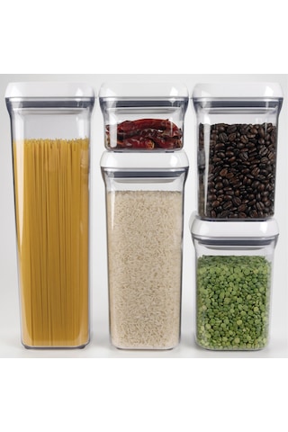 Vakumlu Kare Saklama Kabı - 1 Litre Çok Renkli