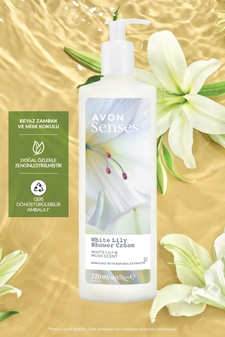 Avon Senses White Lily Beyaz Zambak Kokulu Duş Jeli 720 ML