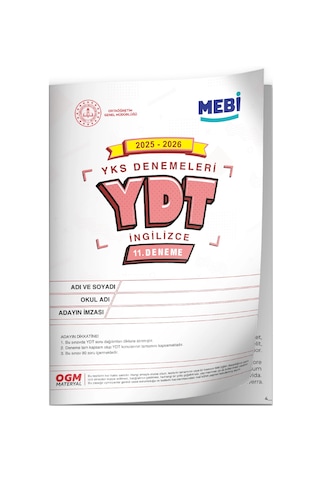 2026 Yks-ydt İngilizce Mebi Online Ogm Türkiye Geneli 11. Deneme Büyük Boy Renkli Baskı Ücreti