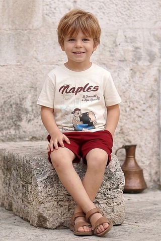 Dmb Kids Erkek Çocuk Penye Şortlu Takım Dmb-7637 Bordo