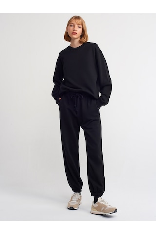 Dilvin Basic Jogger Pantalon Siyah