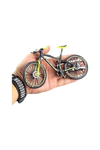 Tcherchi Mini 1:10 Alaşım Bisiklet Ölçekli Model Masaüstü Simülasyon Süs Parmak Dağ Bisikletleri Kırmızı