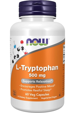 Now Foods L-tryptophan 500 Mg Encourages Positive Mood Supports