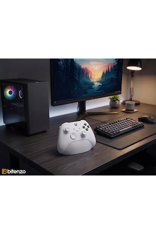Xbox Uyumlu Tekli Oyun Kolu Standı, Minimalist Gamepad Tutucu - Beyaz