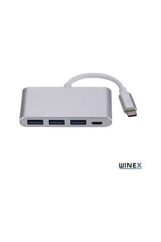 Winex 4In1 65W Type-C Usb Çoğaltıcı Adaptör Hub 3Xusb 1 Pd Giriş