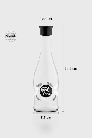 Renga Gala Good Luck Desenli 1000 Ml Cam Karaf 212011 Siyah