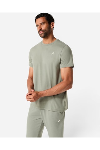 Asics Asıcs Spıral Embroıdery Tee Erkek Yeşil Kısa Kollu Tshirt 2031f458-301