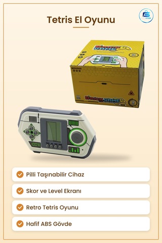 Tetris Elektronik El Oyunu Pilli Skor Level Ekranlı Taşınabilir O
