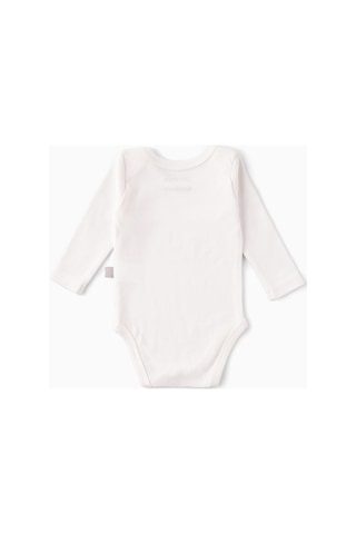 Boumini Uzun Kollu Bebek Çıtçıtlı Body Beyaz-beyaz Beyaz