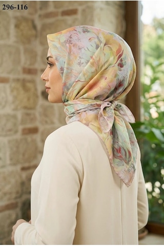 Zer Scarf Zer Scarfs Dijital Soft Pamuk Eşarp 296-116 Çok Renkli