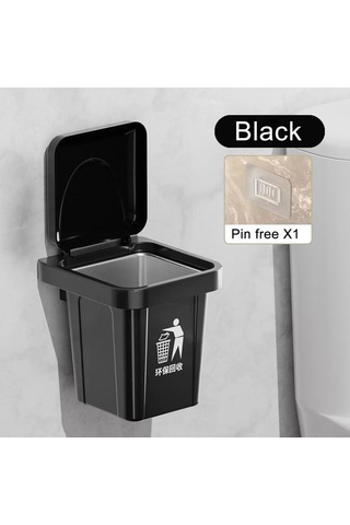 Leezsing Duvar Tipi Sigara Kömürü Kutusu - Abs Ve Paslanmaz Çelik Malzeme İle Siyah Renk Siyah